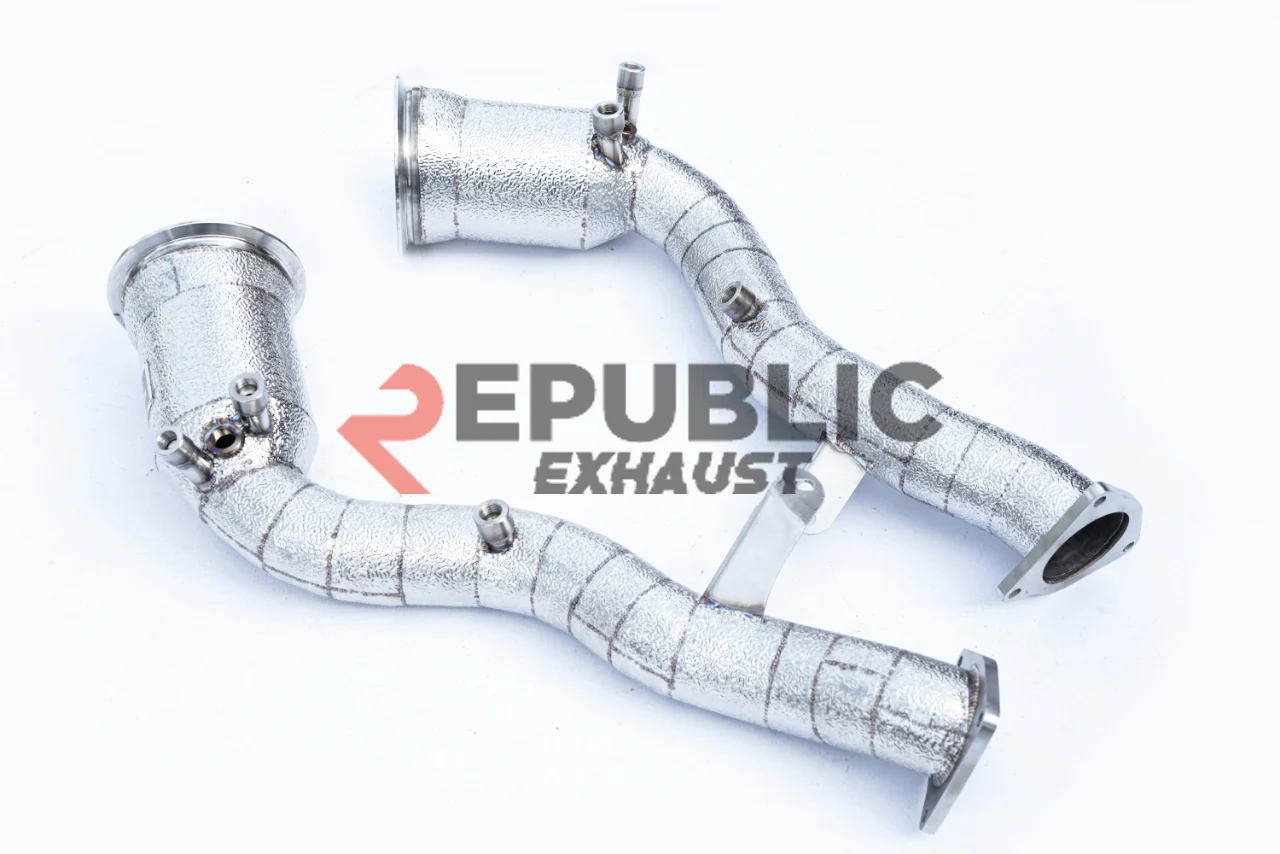 Republic Exhaust 100 & 200 & 300 CELL & Test Pipe/No Cat Downpipe for Porsche Macan 95B.2 GTS 2019-2021 Stainless Steel