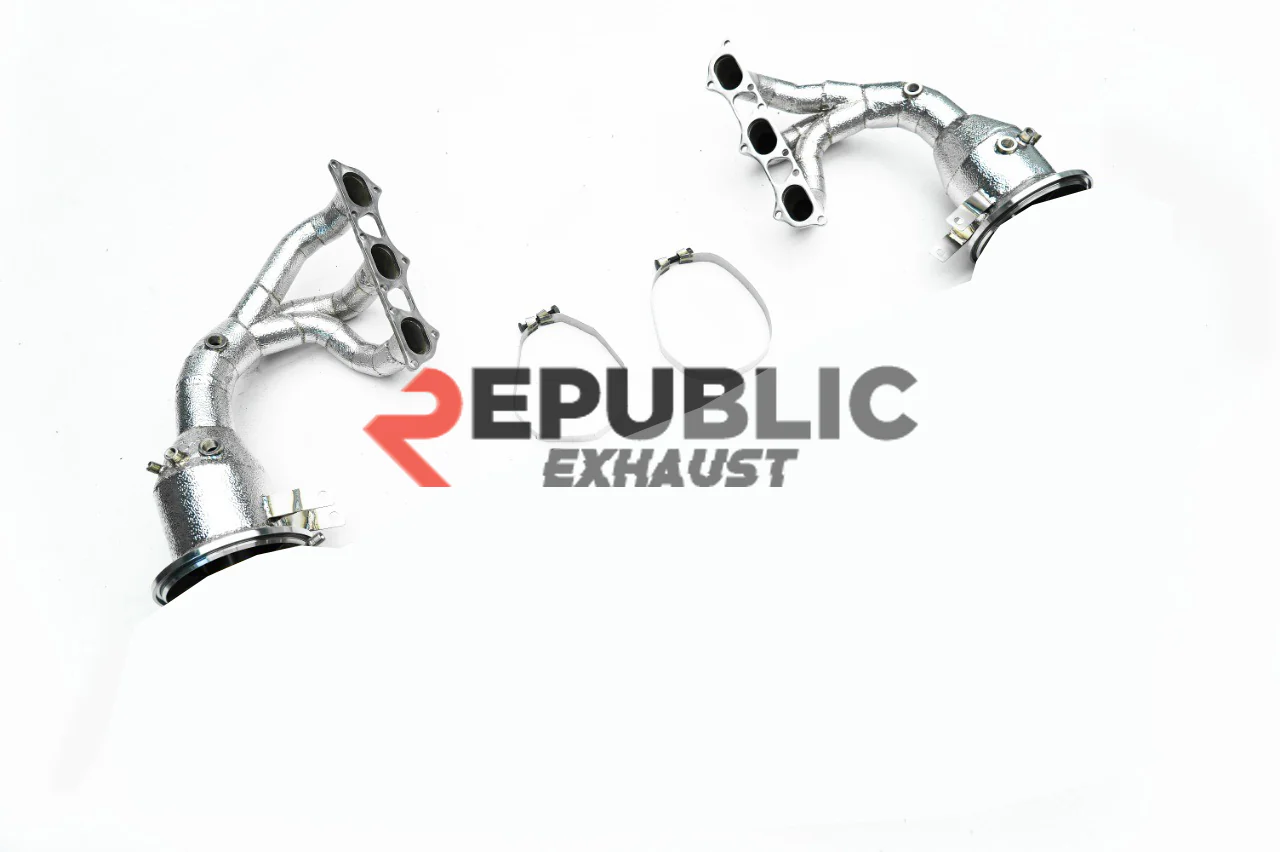 Republic Exhaust Straight Pipe Headers for Porsche 911 992.1 GT3 2020-2024 Stainless Steel