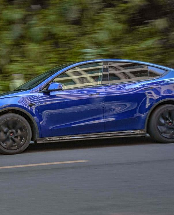 Ventus Veloce Side Skirts for Tesla Model Y/P 2020-2025 Pre-preg Carbon Fiber