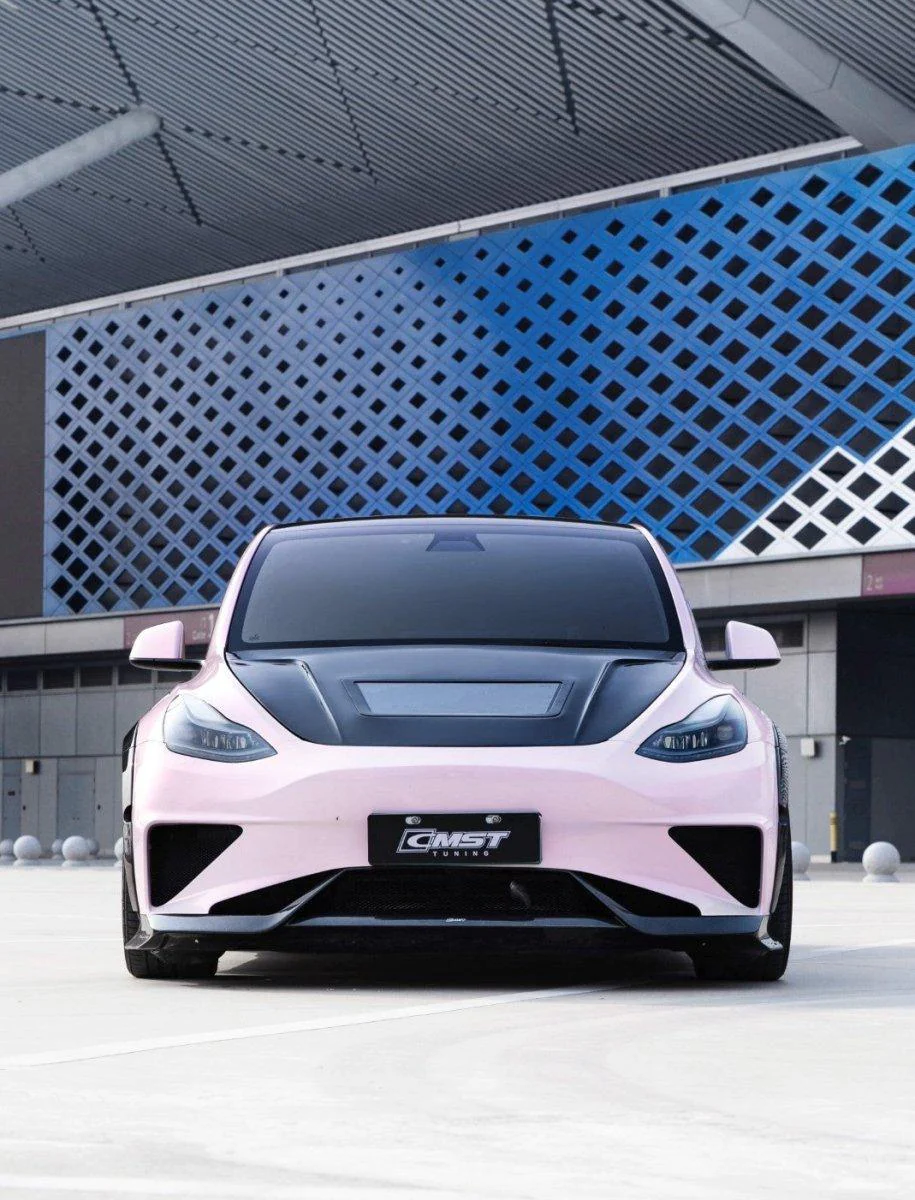 CMST Tuning V2 Front Bumper & Lip for Tesla Model Y Performance AWD Carbon Fiber/FRP