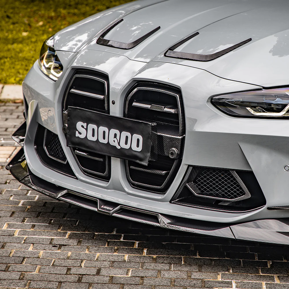 SOOQOO USA Front Lip for BMW M3 G80 G81 & M4 G82 G83 Pre-preg Carbon Fiber