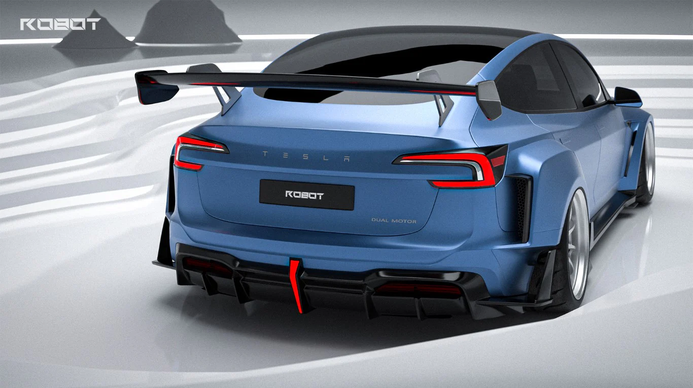 Robot Craftsman V2 GT Wing for Tesla Model 3 Highland / Performance Sedan Carbon Fiber/FRP