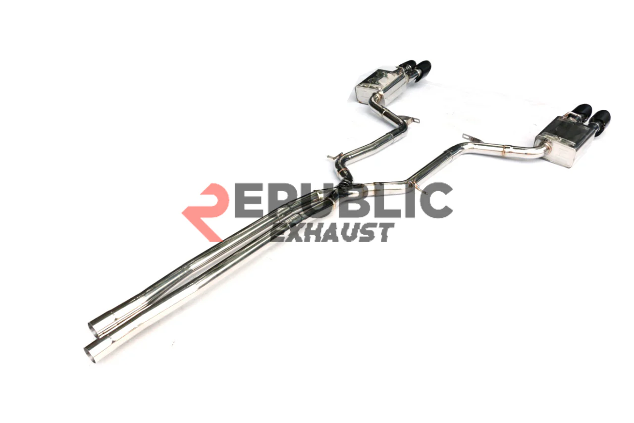 Republic Exhaust Catback Exhaust Quad Exit Tips for Porsche Panamera 970 970.1 2/4 2010-2013 Titanium/Stainless Steel
