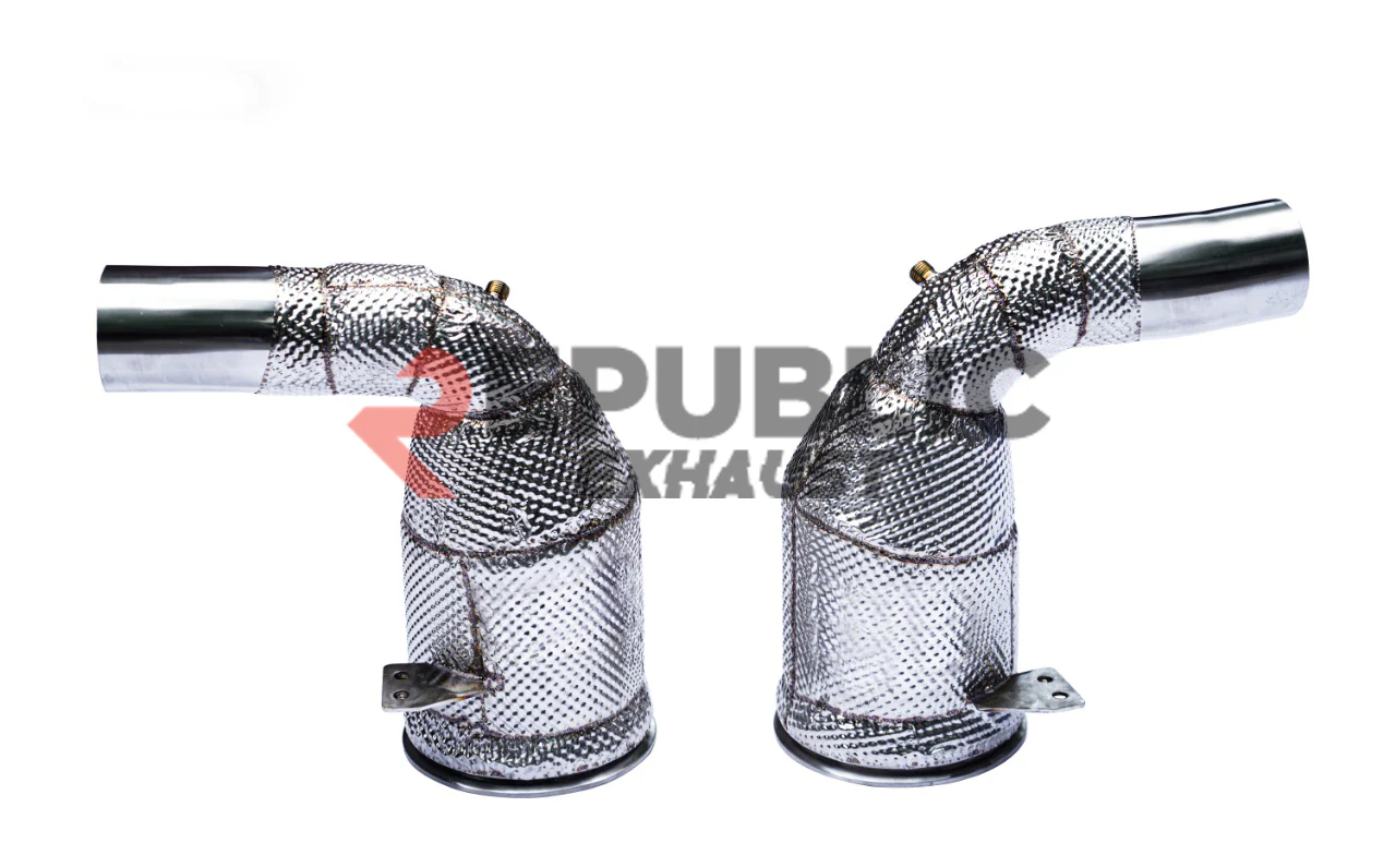 Republic Exhaust 100 & 200 & 300 CELL & Test Pipe/No Cat Downpipe for Porsche 992.1 Carerra Base/S/T/4/4S/Targa 4/Targa 4S/GTS 2020-ON Stainless Steel