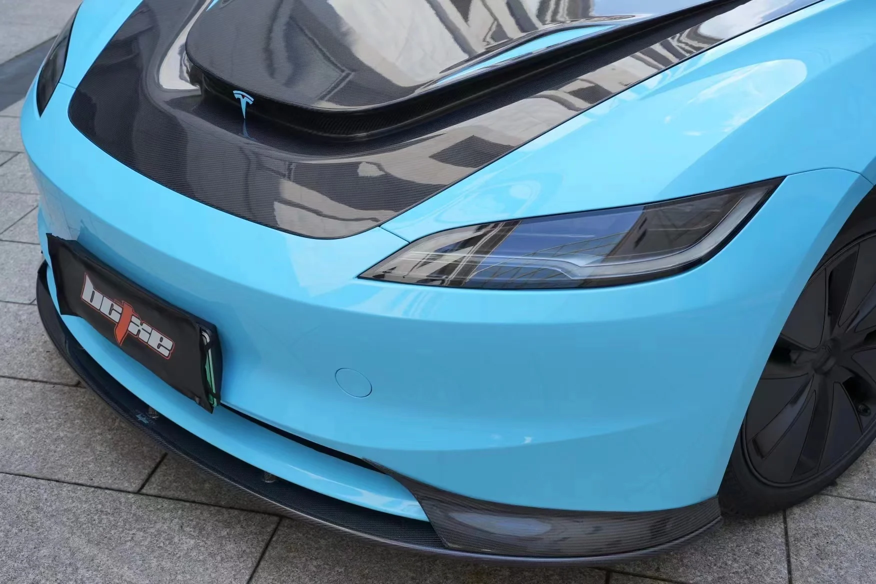 BCTXE Tuning Front Lip for Tesla Model 3 Highland 2024-ON Carbon Fiber