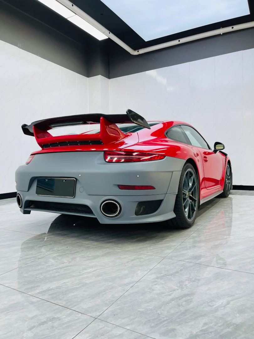 Dupont Tech GT2RS Conversion Style Rear Bumper & Trims for Porsche 911 991.1 Carrera Base/S/T 2012-2016 PP Polypropylene/Carbon Fiber