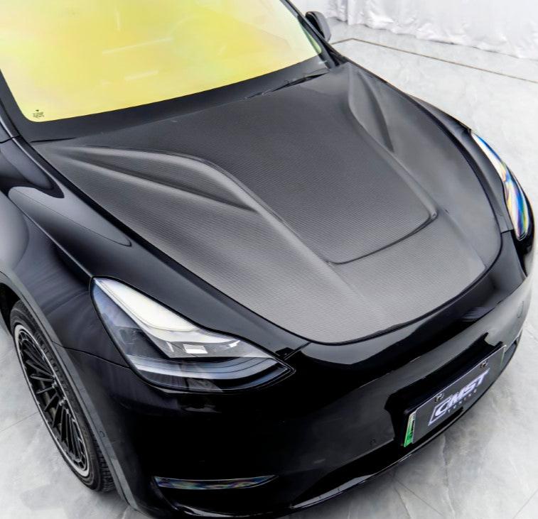CMST Tuning V5 Hood for Tesla Model Y Performance AWD Long Range RWD Carbon Fiber/FRP
