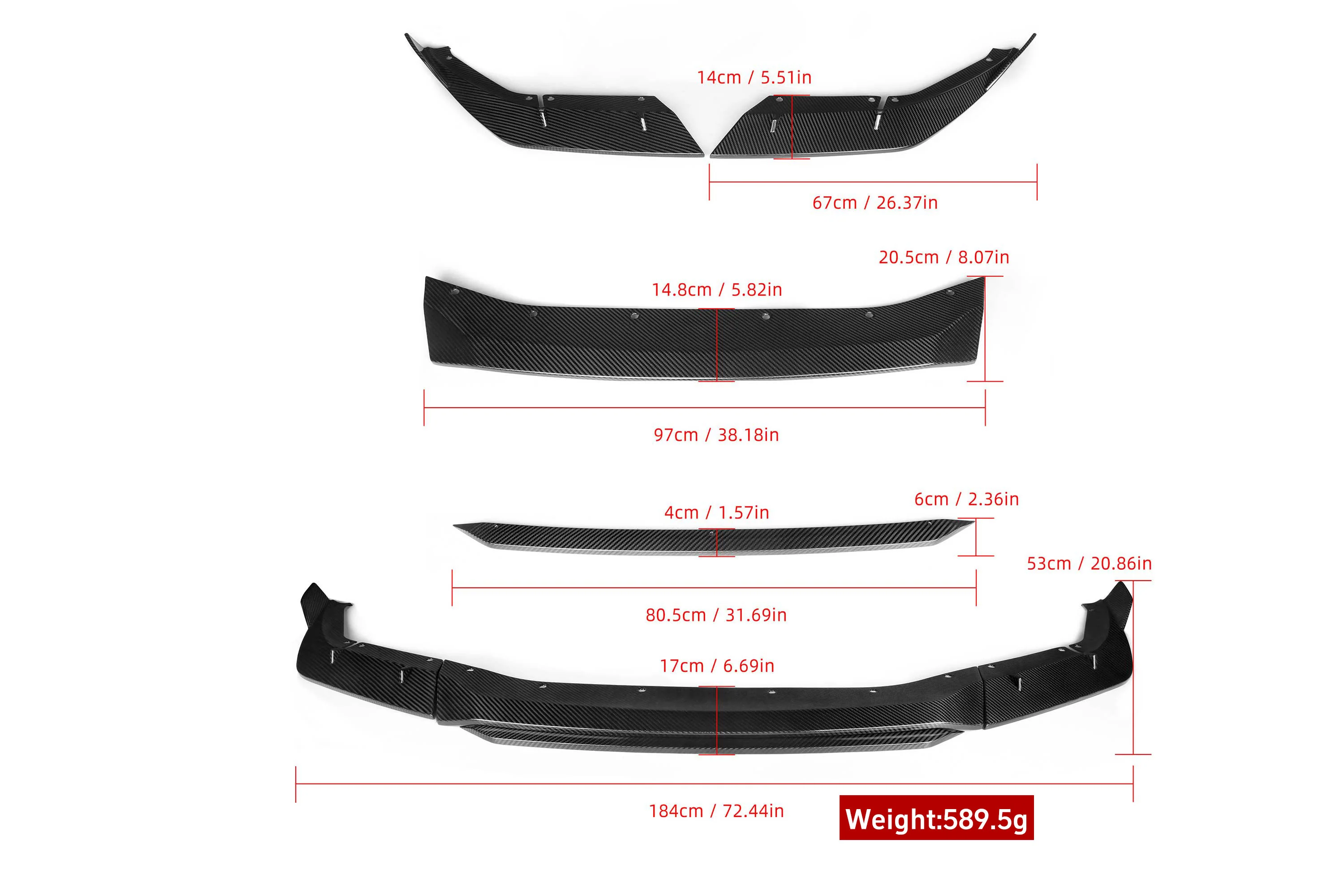 Aero Republic MT Style Front Lip for BMW M5 M5C F90 LCI 2021-ON Carbon Fiber