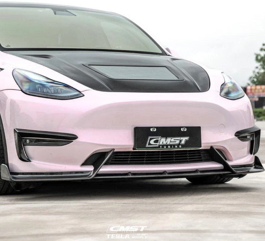 CMST Tuning V4 Front Lip Splitter for Tesla Model Y Performance AWD Long Range RWD Carbon Fiber/FRP