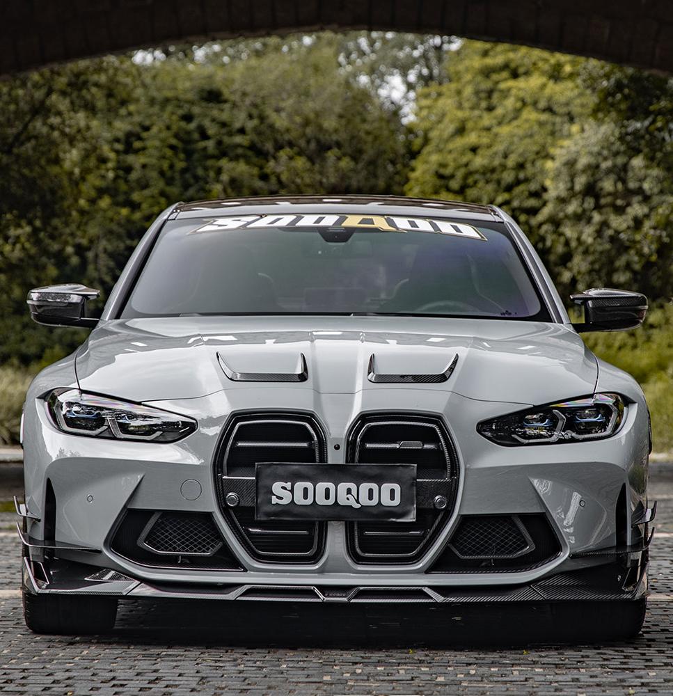 SOOQOO USA Front Lip for BMW M3 G80 G81 & M4 G82 G83 Pre-preg Carbon Fiber