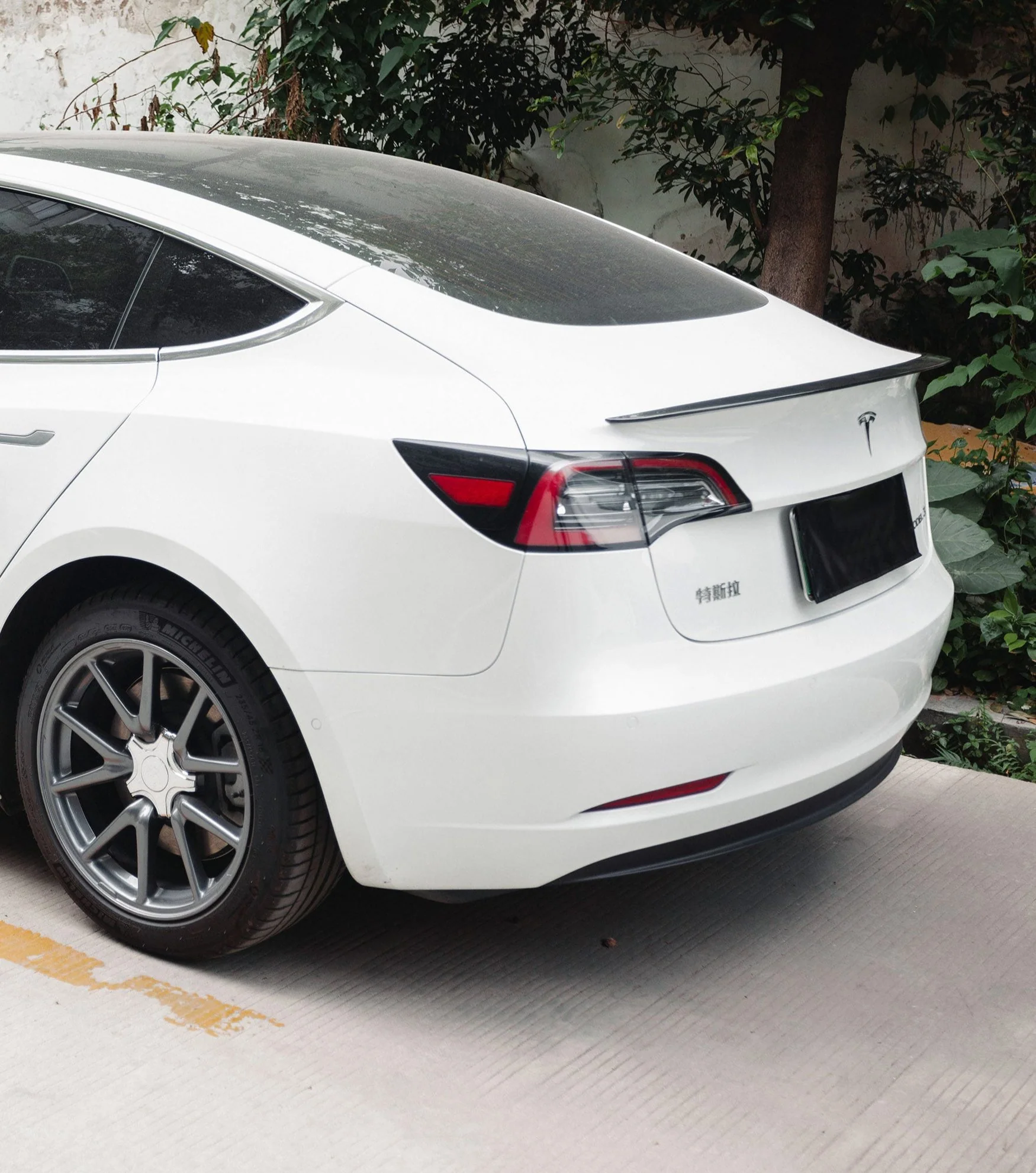 Aero Republic A Style Rear Lip Spoiler for Tesla Model 3 Performance Sedan Carbon Fiber
