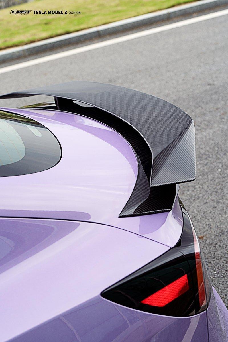 CMST Tuning V1 Rear Spoiler Wing for Tesla Model 3 Highland / P 2024-ON Sedan Carbon Fiber