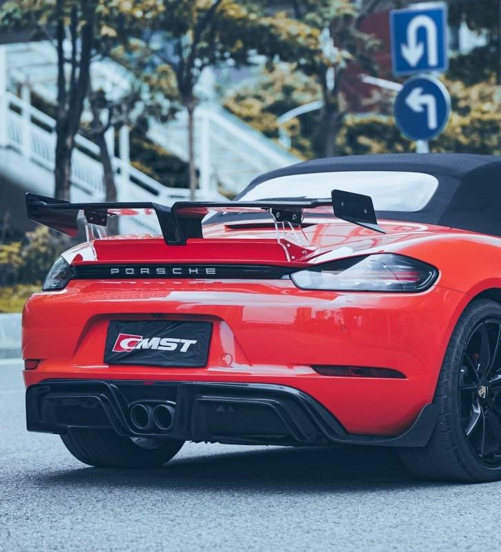 CMST Tuning V2 Rear Diffuser for Porsche 718 Cayman Boxster Base GTS Carbon Fiber/FRP