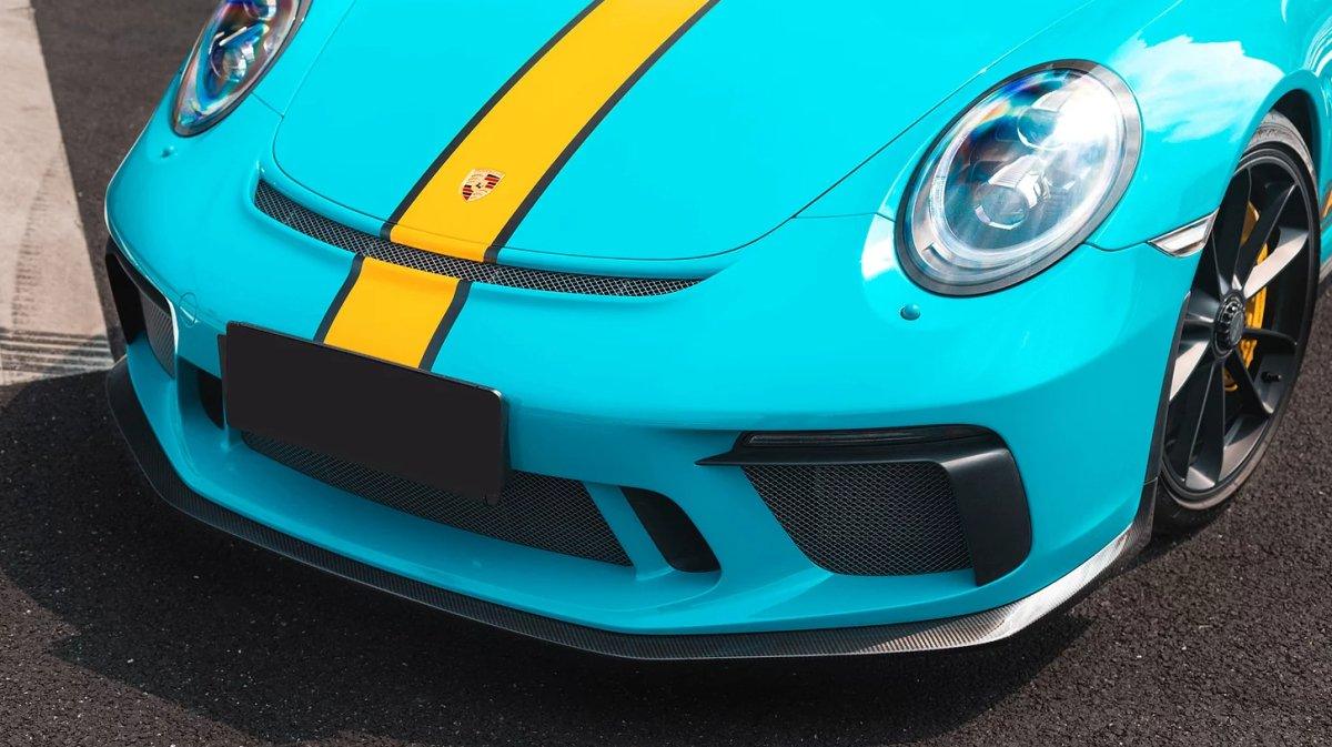 Karbel Carbon Front Splitter & Side Lip Extension for Porsche 911 991.2 GT3 Carbon Fiber