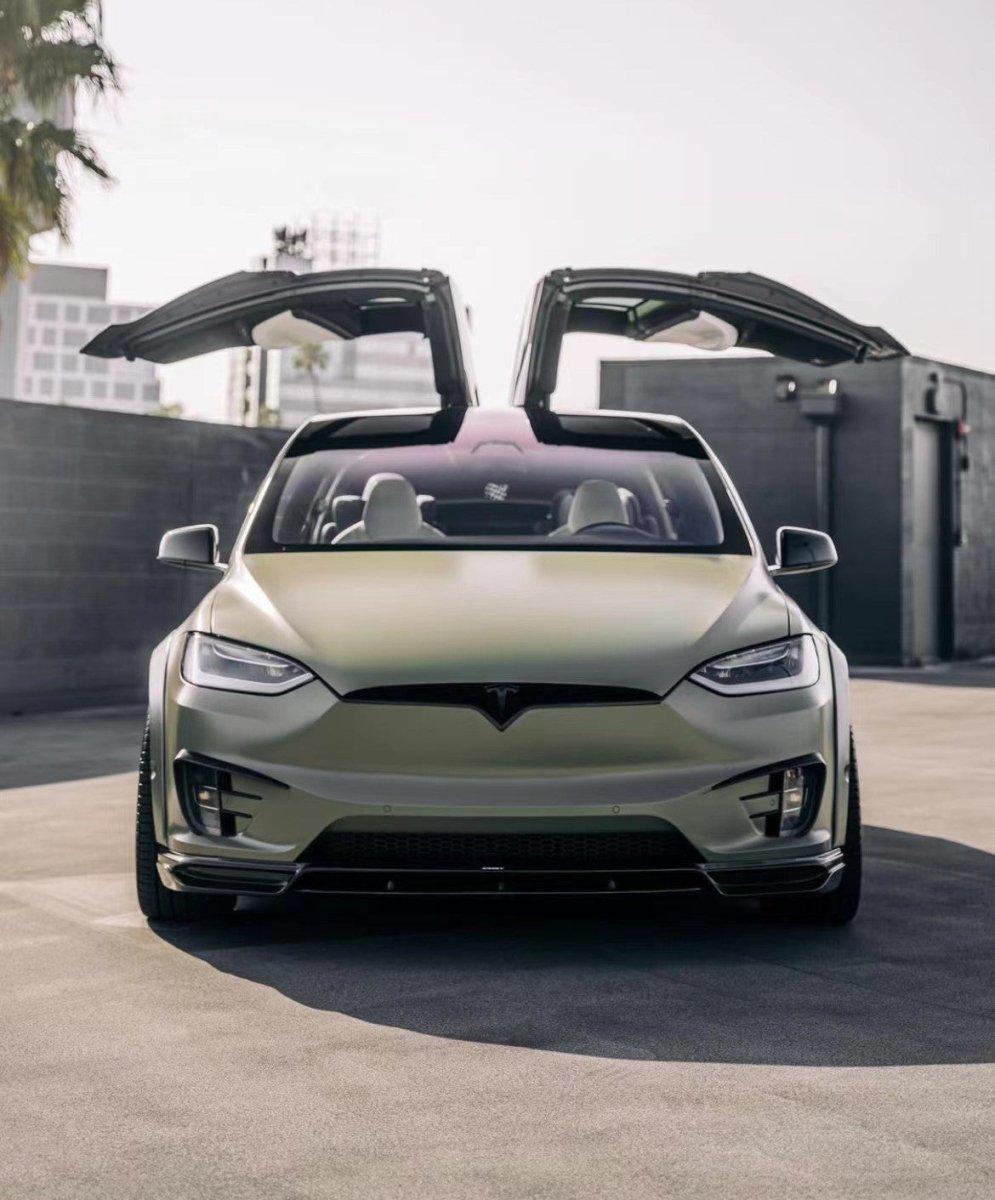 CMST Tuning Front Lip Splitter for Tesla Model X P100D Performance/Base Carbon Fiber/FRP