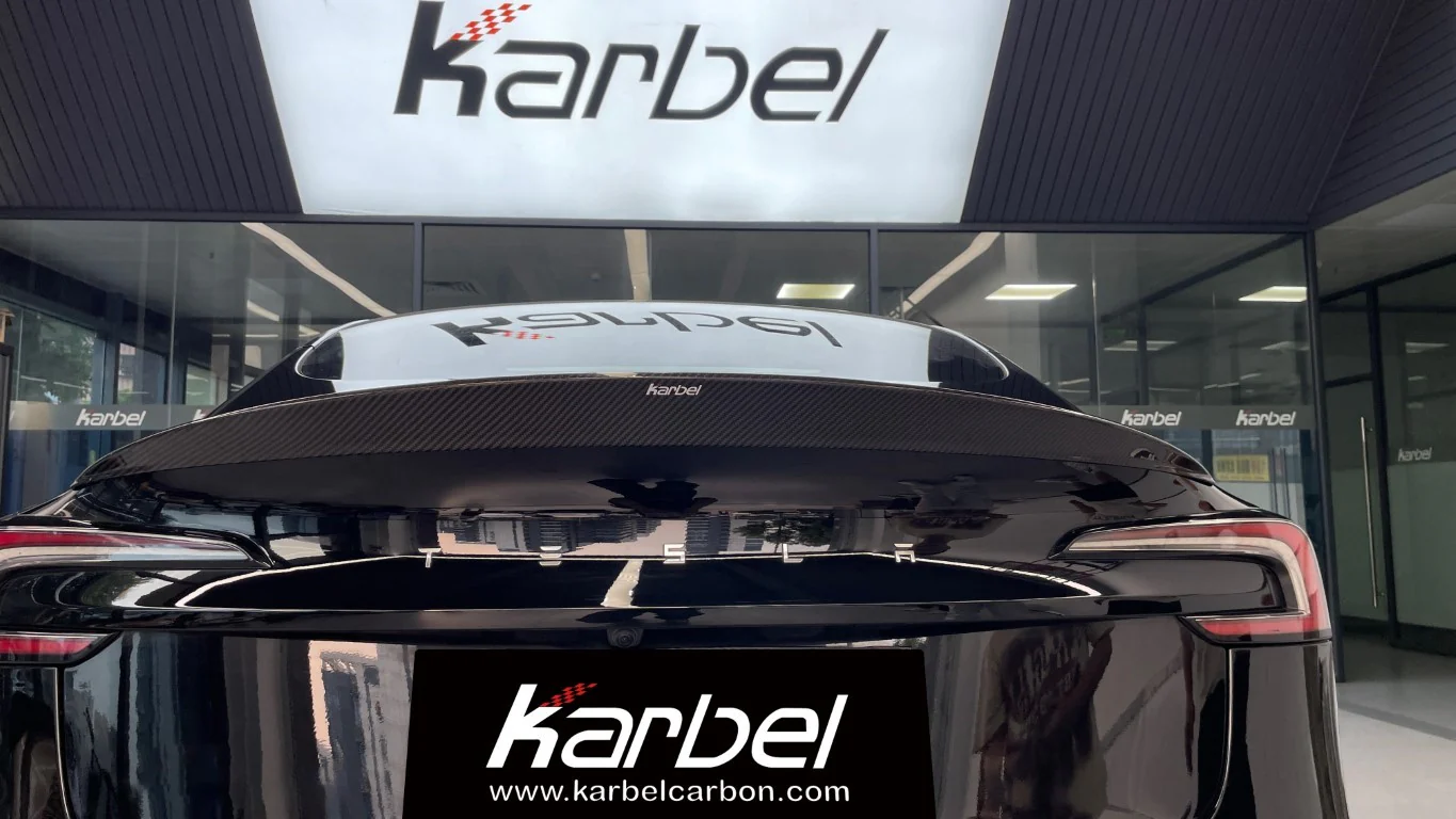 Karbel V2 Rear Spoiler for Tesla Model 3 Highland / P 2024-ON Coupe Dry Pre-preg Carbon Fiber/FRP