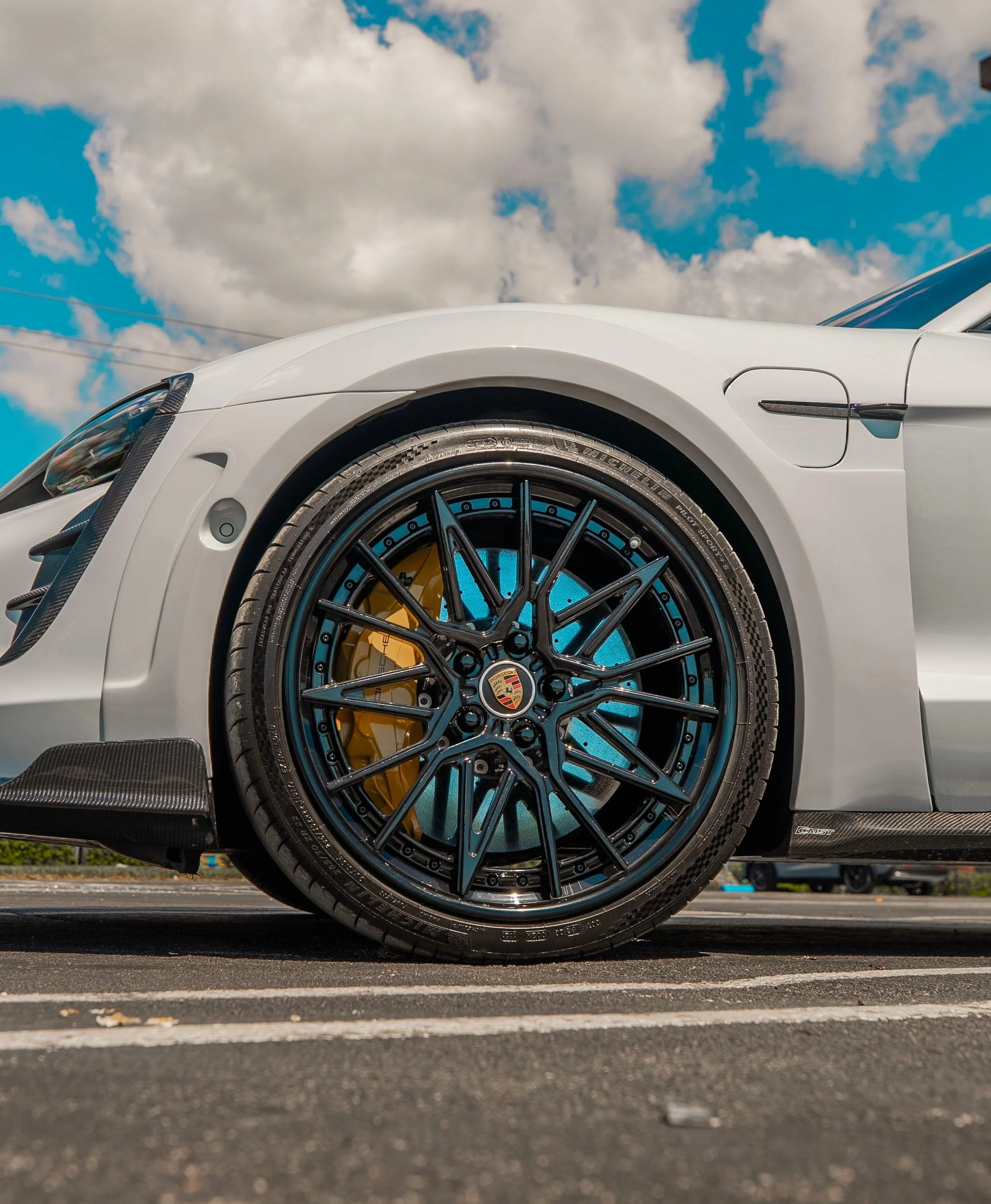 CMST Tuning Wheel Arches for Porsche Taycan 9J1 RWD/4S/GTS/Turbo/Turbo S Carbon Fiber/FRP