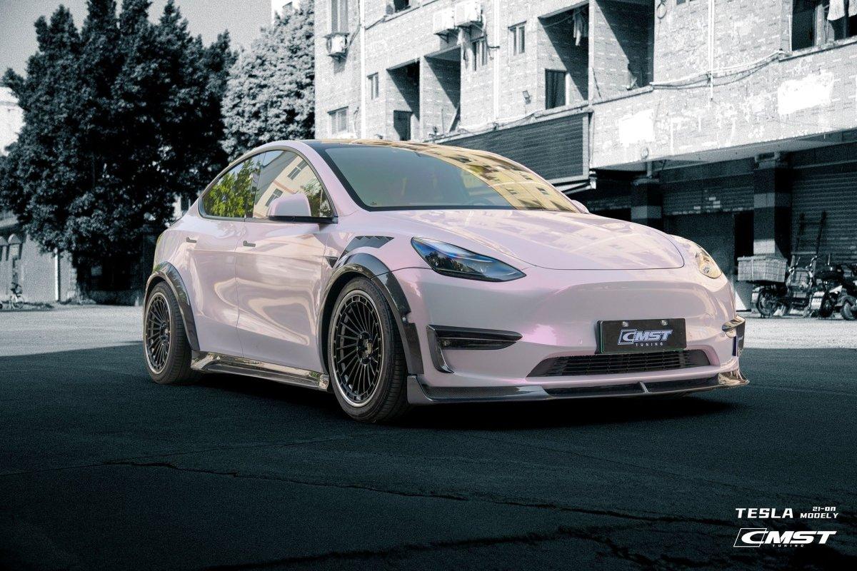 CMST Tuning V2 Side Skirts for Tesla Model Y Performance AWD Long Range RWD Carbon Fiber/FRP