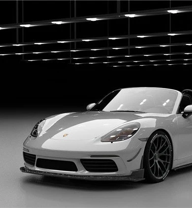 Geex Village Front Lip for Porsche 718 Cayman Boxster Base S T 2017-ON Carbon Fiber