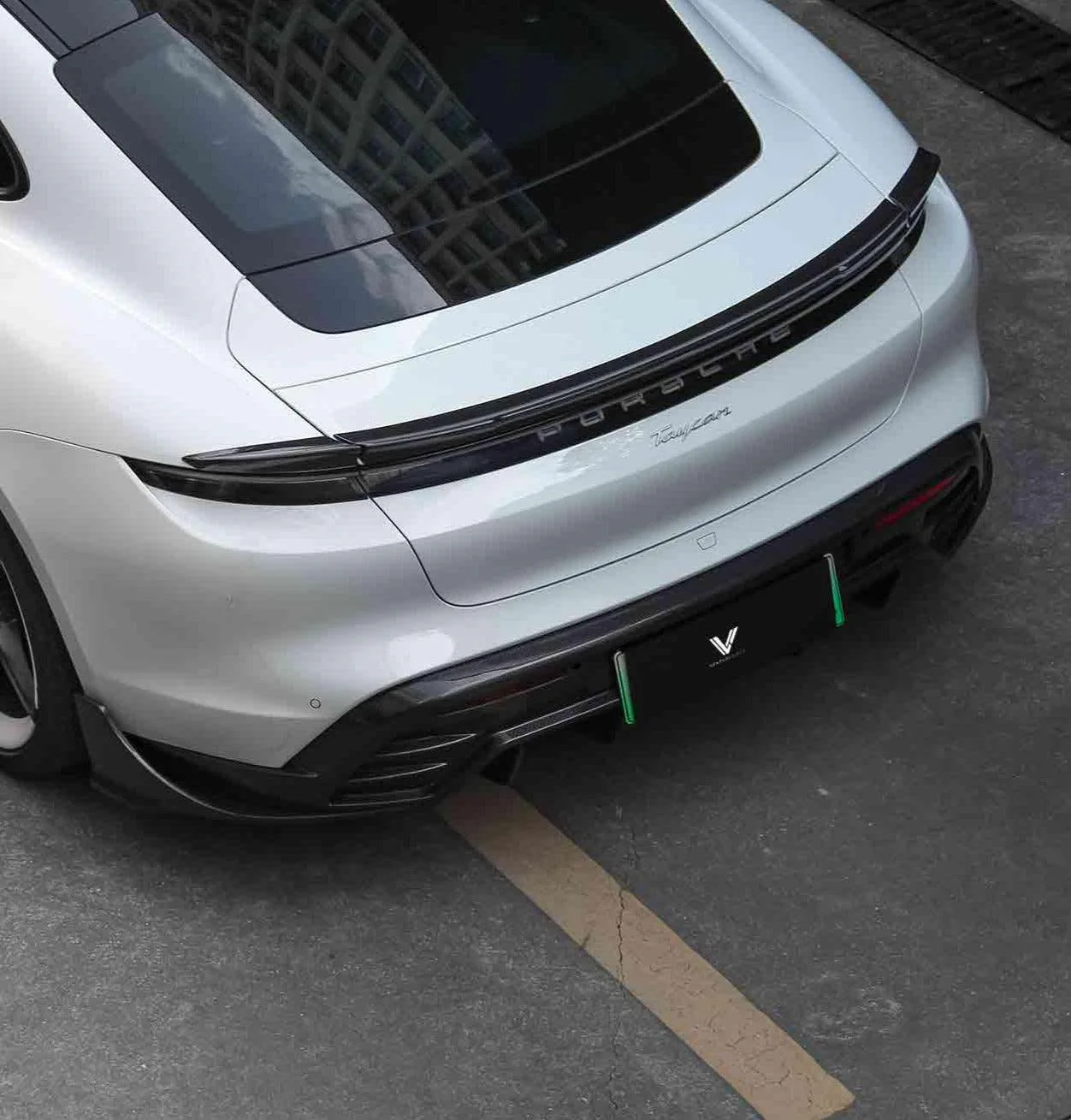 Ventus Veloce Rear Spoiler for Porsche Taycan Sedan Carbon Fiber
