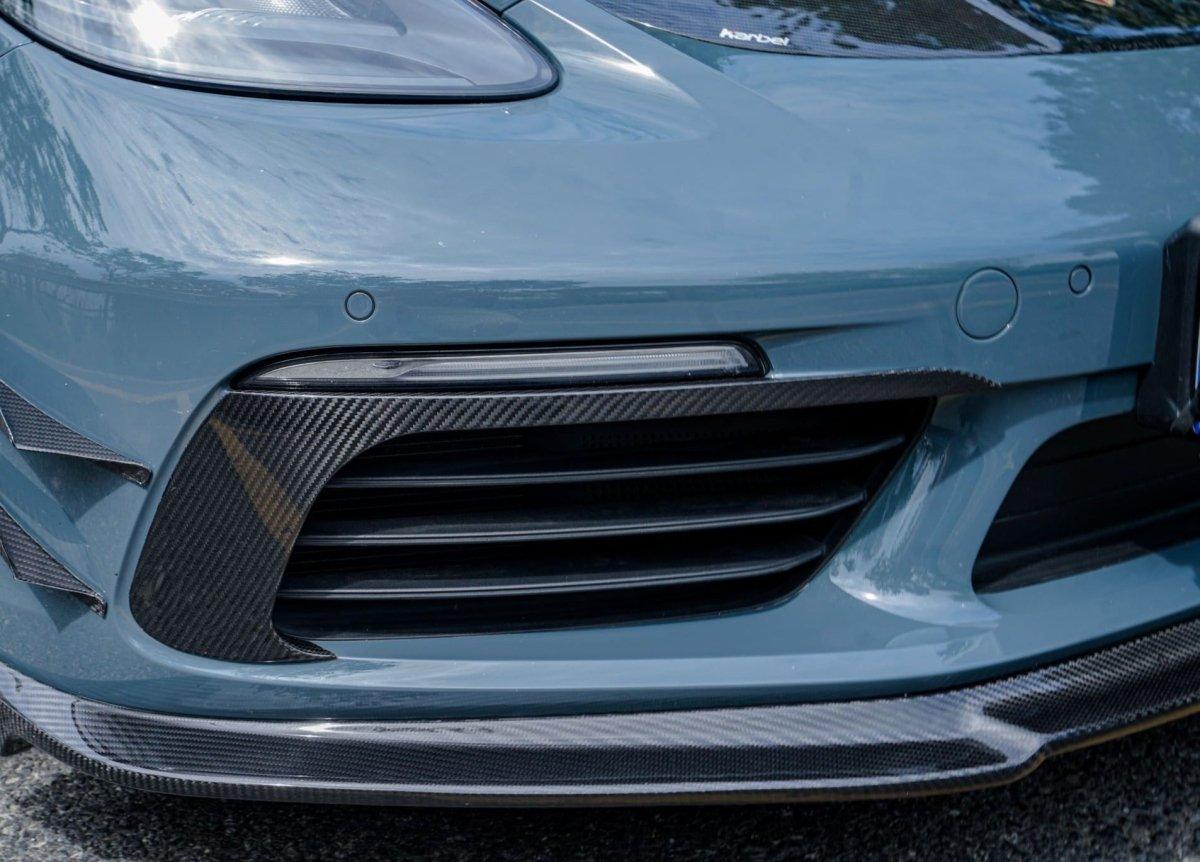 Karbel Upper Valences for Porsche 718 Cayman / Boxster / GTS Pre-preg Carbon Fiber