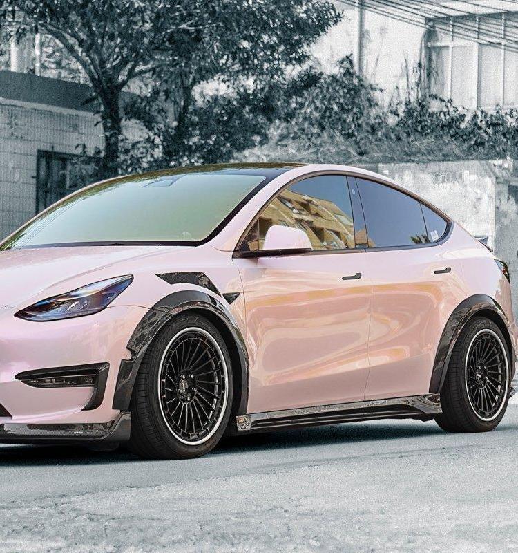 CMST Tuning V1 Upper Valences for Tesla Model Y Performance AWD Carbon Fiber/FRP