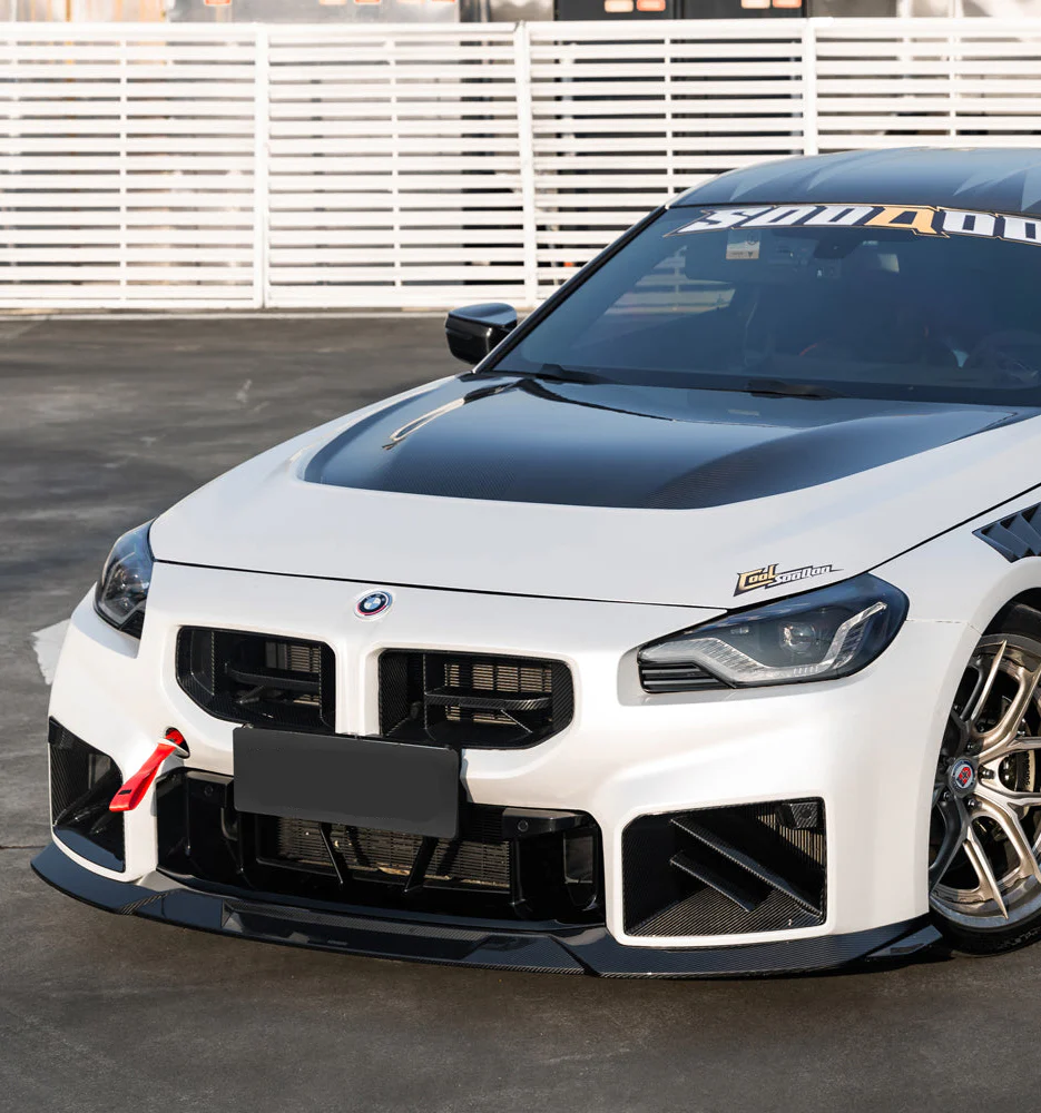 SOOQOO USA C Style Front Lip for BMW M2C M2 G87 2023-ON Dry Pre-preg Carbon Fiber