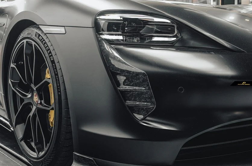 Future Design FD Carbon Fiber UPPER VALENCES for Porsche Taycan 4 & 4S