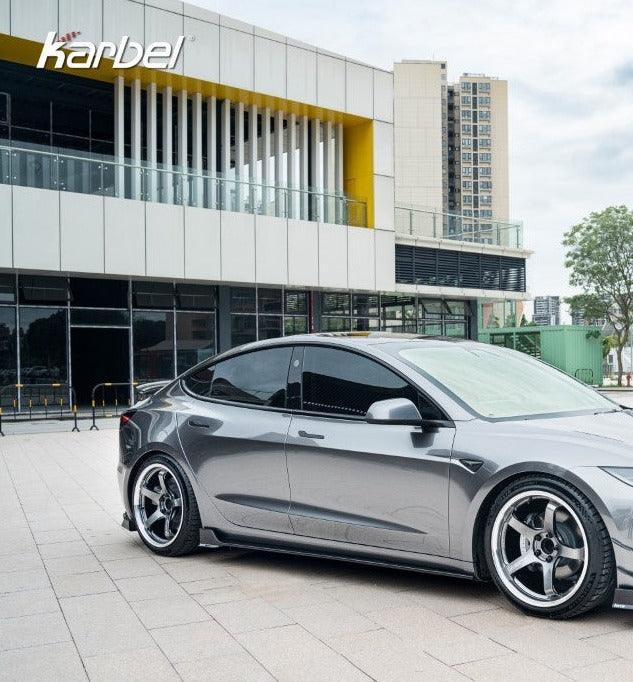 Karbel Side Skirts for Tesla Model 3 Highland / P 2024-ON Dry Pre-preg Carbon Fiber/FRP