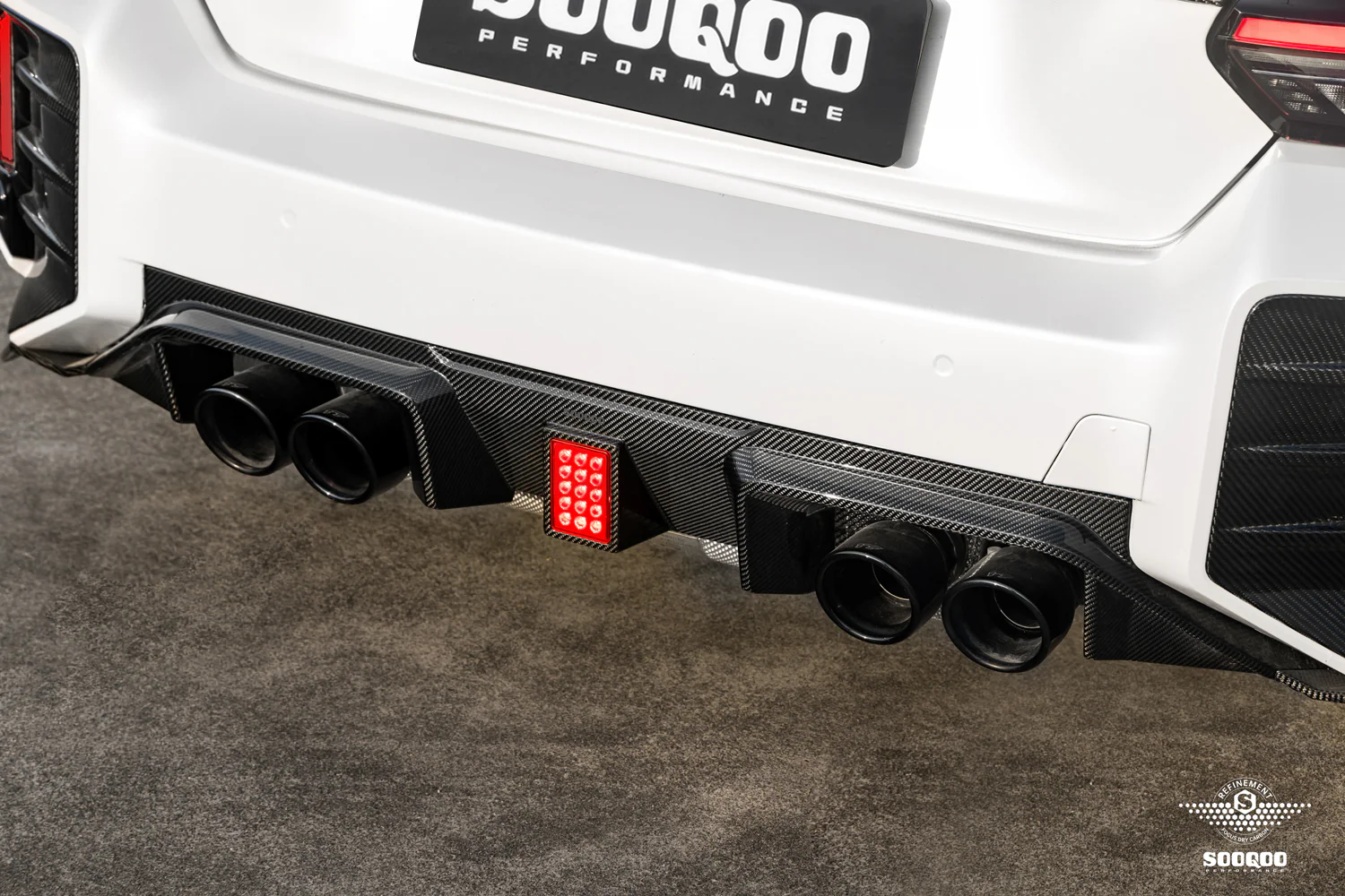 SOOQOO USA C Style Rear Diffuser for BMW M2C M2 G87 2023-ON Dry Pre-preg Carbon Fiber