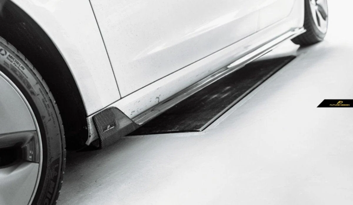 Future Design Carbon Fiber SIDE SKIRTS for Tesla Model 3