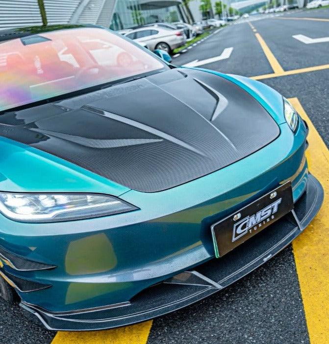 CMST Tuning V2 Front Lip for Tesla Model 3 Highland 2024-ON Carbon Fiber