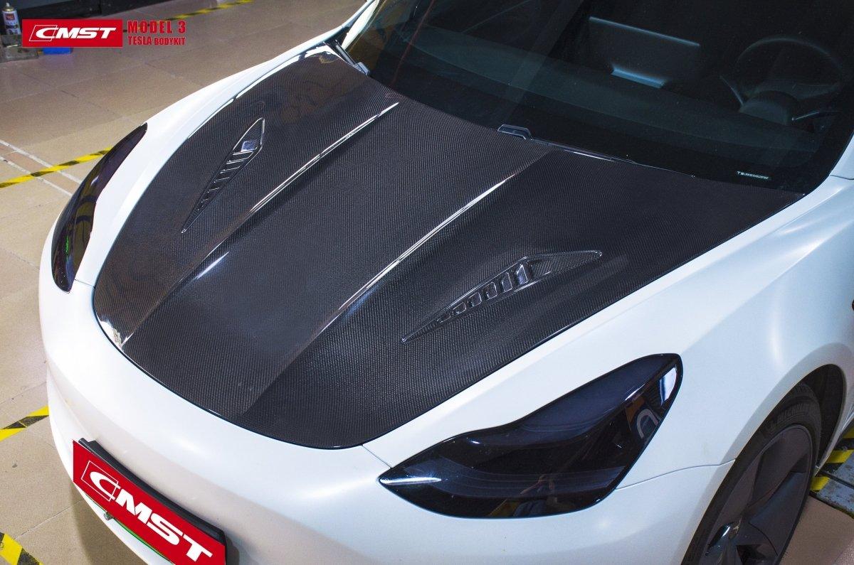 CMST Tuning V2 Hood Bonnet for Tesla Model 3 Performance/Base Carbon Fiber/FRP