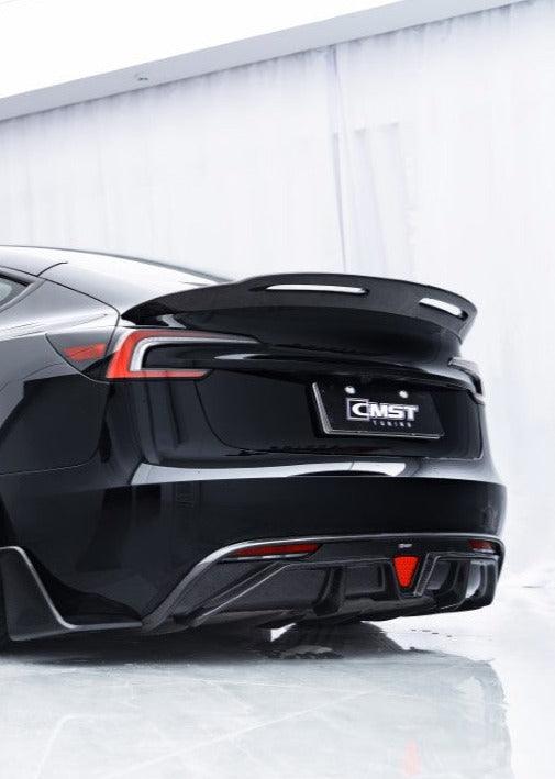 CMST Tuning V2 Rear Spoiler for Tesla Model 3 Highland / Performance Sedan Carbon Fiber