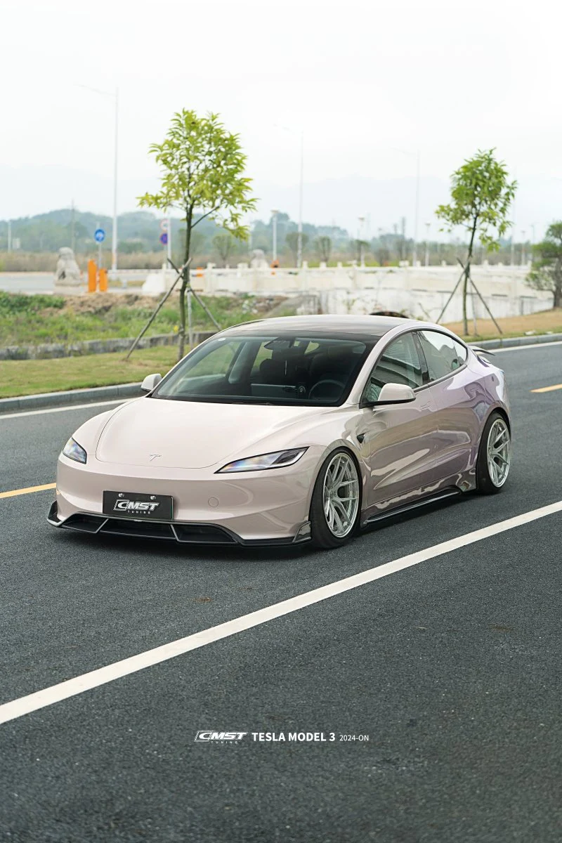 CMST Tuning V1 Front Lip Splitter for Tesla Model 3 Highland Carbon Fiber
