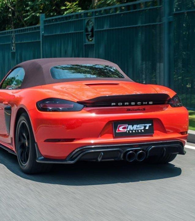 CMST Tuning V1 Rear Spoiler for Porsche 718 Boxster Base S T GTS Convertible Carbon Fiber/FRP