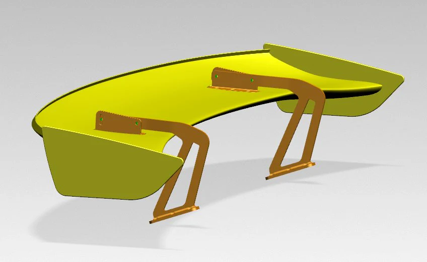 Aero Republic Porsche Cayman 718 GT4 Clubsport Style Carbon Wing Spoiler Swan Neck Swanneck