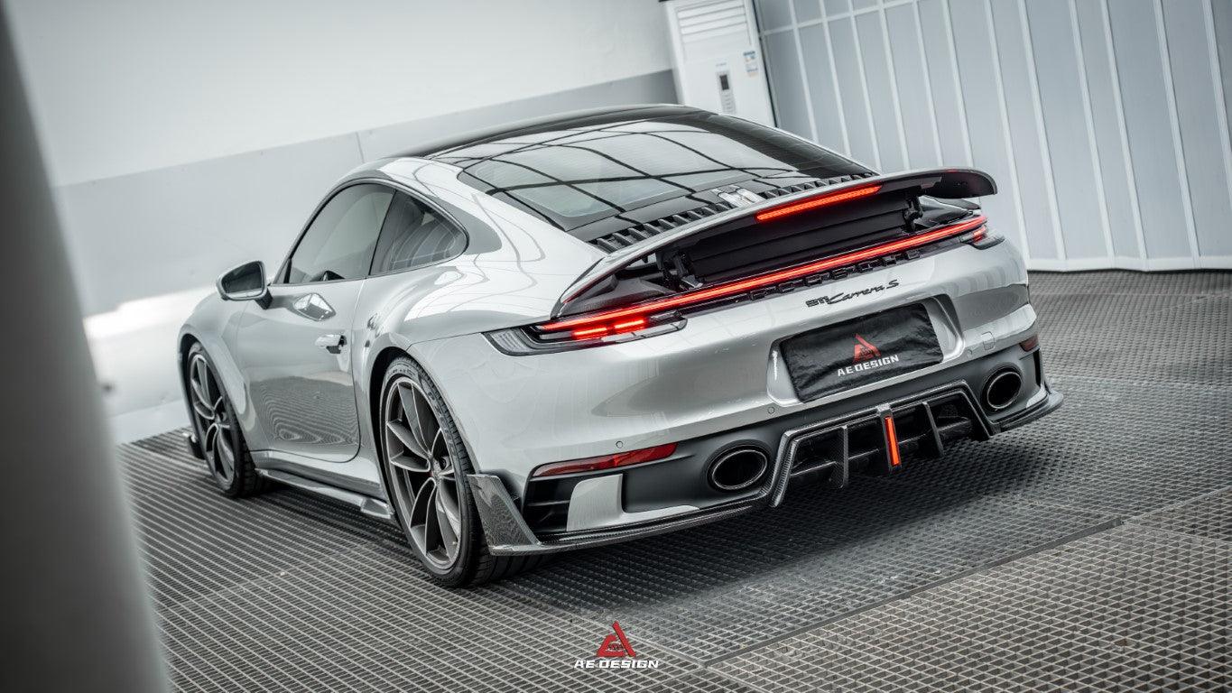 ArmorExtend AE Rear Diffuser & Canards for Porsche 911 992 Carrera Pre-preg Carbon Fiber