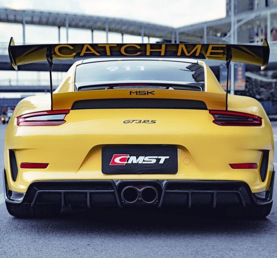 CMST Tuning Rear Spoiler Side Blade End Plate for Porsche 991 991.2 GT3RS Coupe Carbon Fiber/FRP