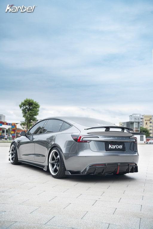 Karbel V1 GT Rear Wing for Tesla Model 3 Highland / P 2024-ON Dry Pre-preg Carbon Fiber/FRP