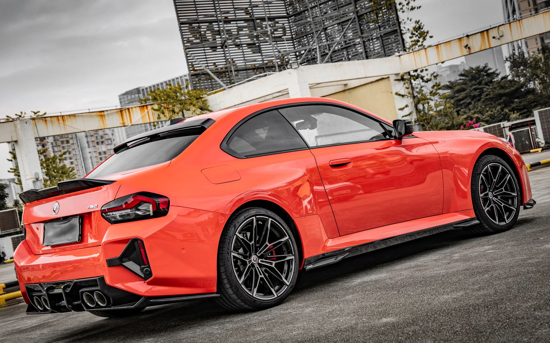 Aero Republic MP Style Rear Roof Spoiler for BMW M2/C G87 & M240 230 G42 Coupe Carbon Fiber