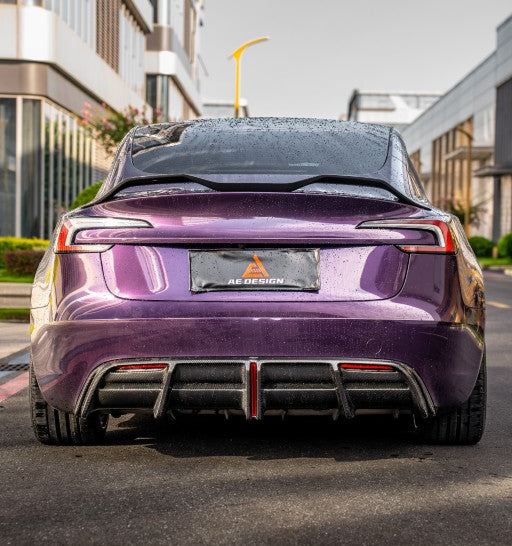 ArmorExtend V2 Rear Diffuser for Tesla Model 3 Highland / Performance 2024-ON Dry Pre-preg Carbon Fiber