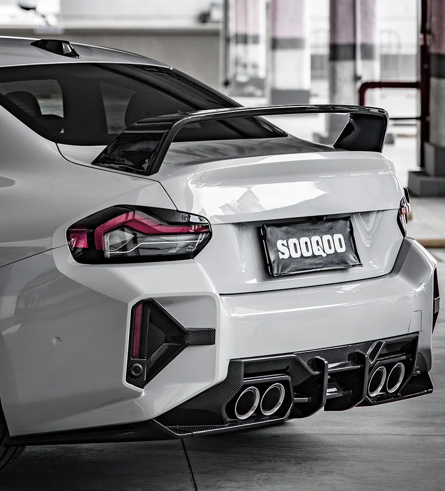 SOOQOO USA A Style Rear Diffuser for BMW M2C M2 G87 2023-ON Dry Pre-preg Carbon Fiber