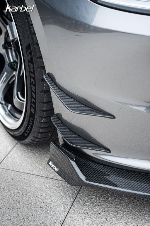 Karbel Front Canards for Tesla Model 3 Highland 2024-ON Dry Pre-preg Carbon Fiber/FRP