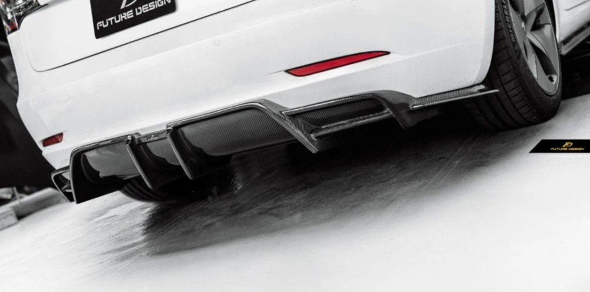 Future Design Carbon Fiber REAR DIFFUSER for Tesla Model 3