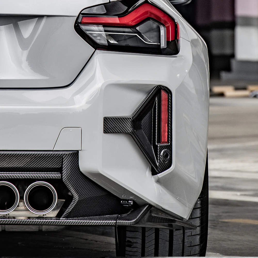 SOOQOO USA Rear Bumper Side Attachment Valence Trim for BMW M2 M2C G87 Carbon Fiber