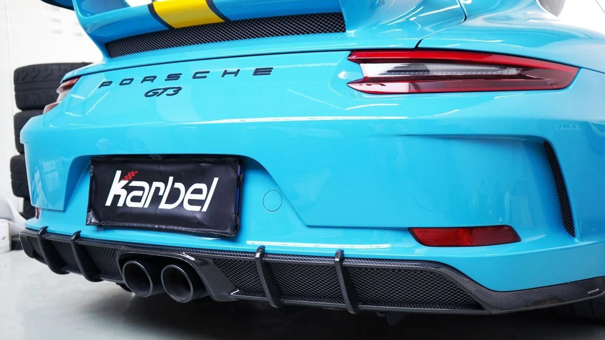 Karbel Carbon Rear Diffuser for Porsche 911 991.2 GT3 Pre-preg Carbon Fiber