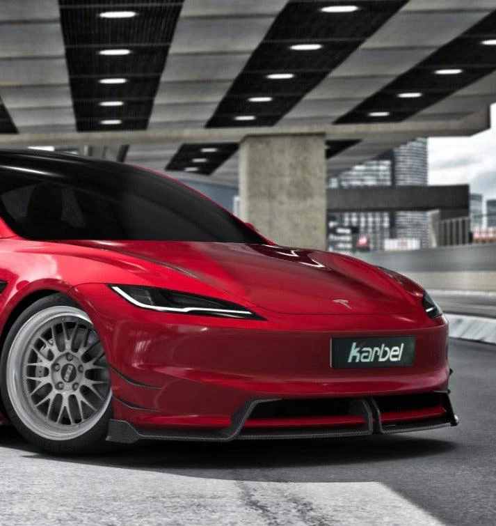 Karbel Front Lip for Tesla Model 3 Highland 2024-ON Dry Pre-preg Carbon Fiber/FRP