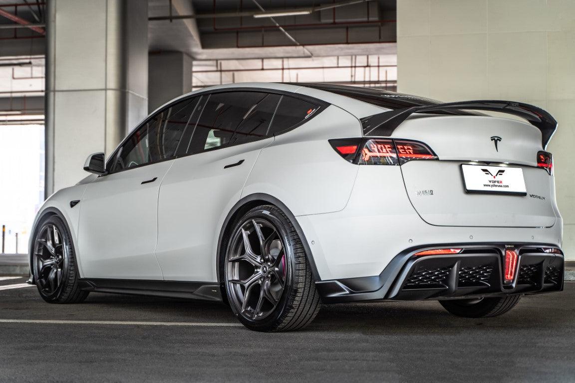 Yofer USA Loong Flames Max Rear Diffuser for Tesla Model Y / Performance 2020-2025 PP