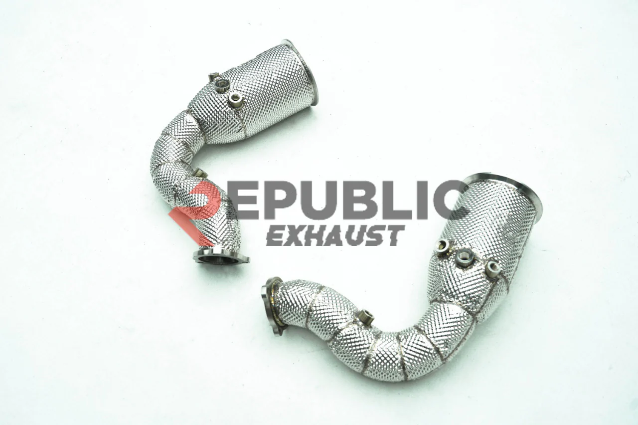 Republic Exhaust 100 & 200 & 300 CELL & Test Pipe/No Cat Downpipe for Porsche Cayenne 9Y0 9Y3 2.9T 2018-ON Stainless Steel